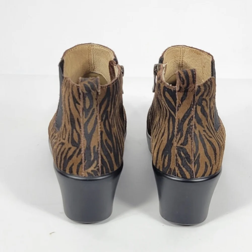Alegria Zebra Pattern Ankle Boots #786 Size EU 38 (US 8-8.5)